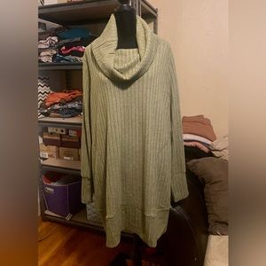 ANYBODY oversized Tunic Cowl Neck Sweater 💚🍁🍂❤️💚💚